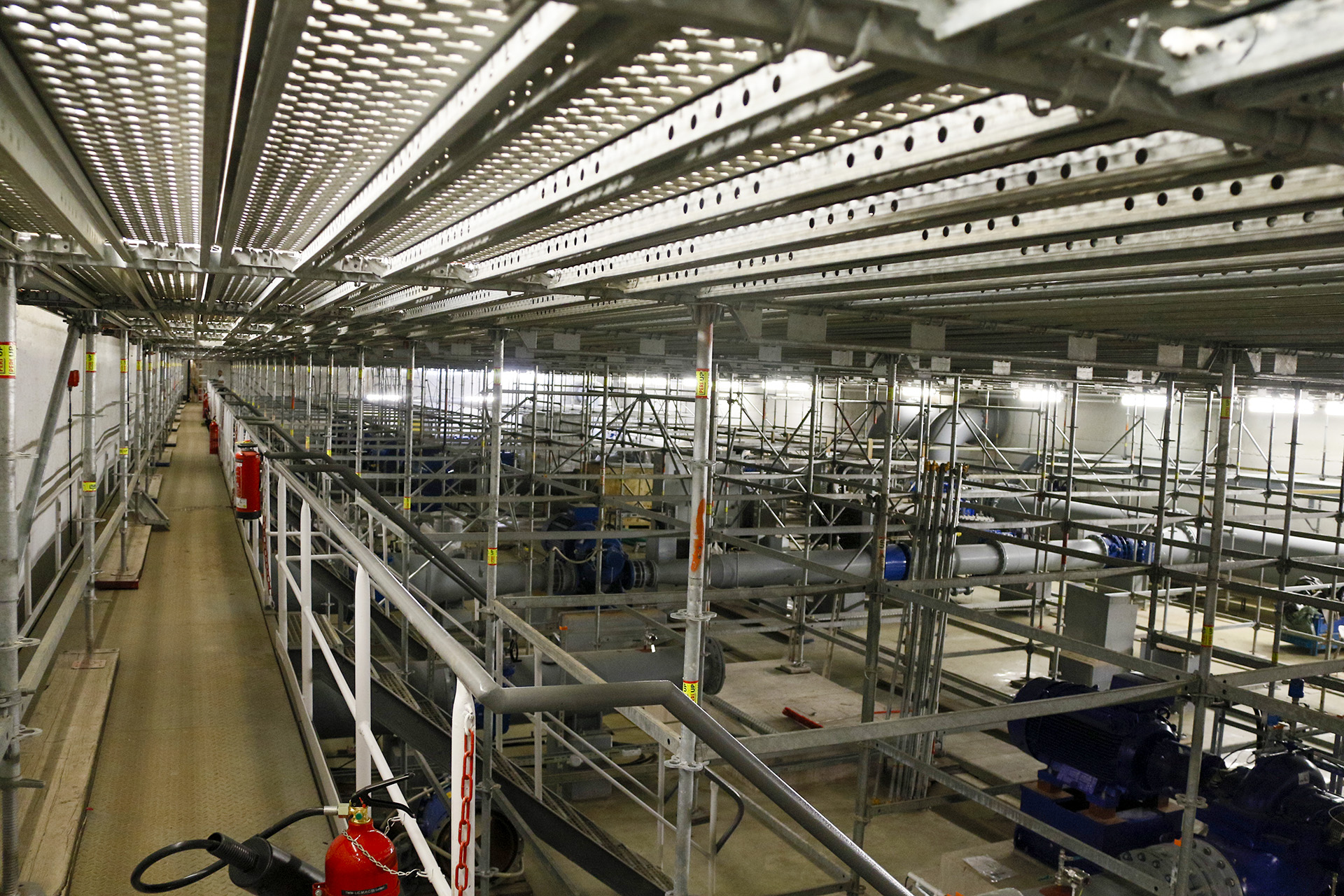 Raumgerüst bei den Berliner Wasserbetrieben