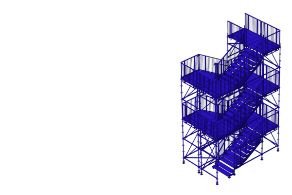 Fluchttreppenturm Illustration